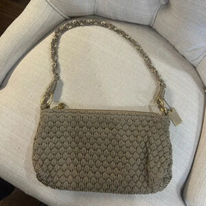Lina Handbag in Taupe with Gold Accents